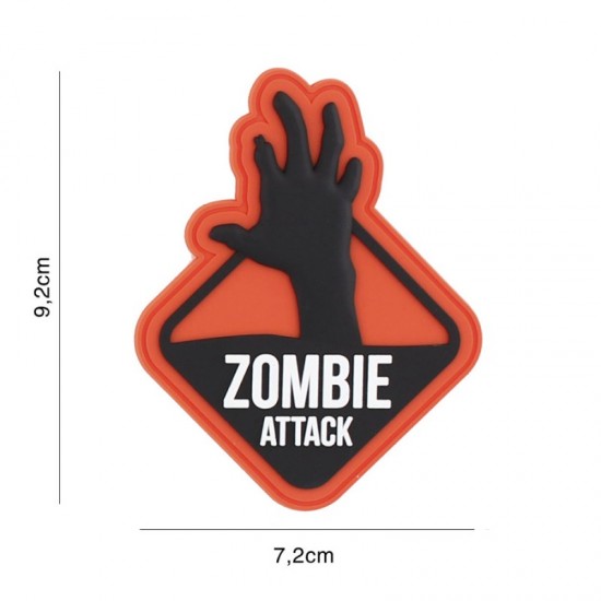 Patch 3D PVC Zombie attack 2 orange #9120 35